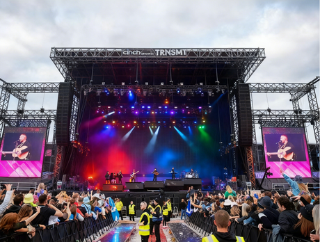 Sistema de armadura de aluminio para escenario de concierto grande de 20 m × 40 m