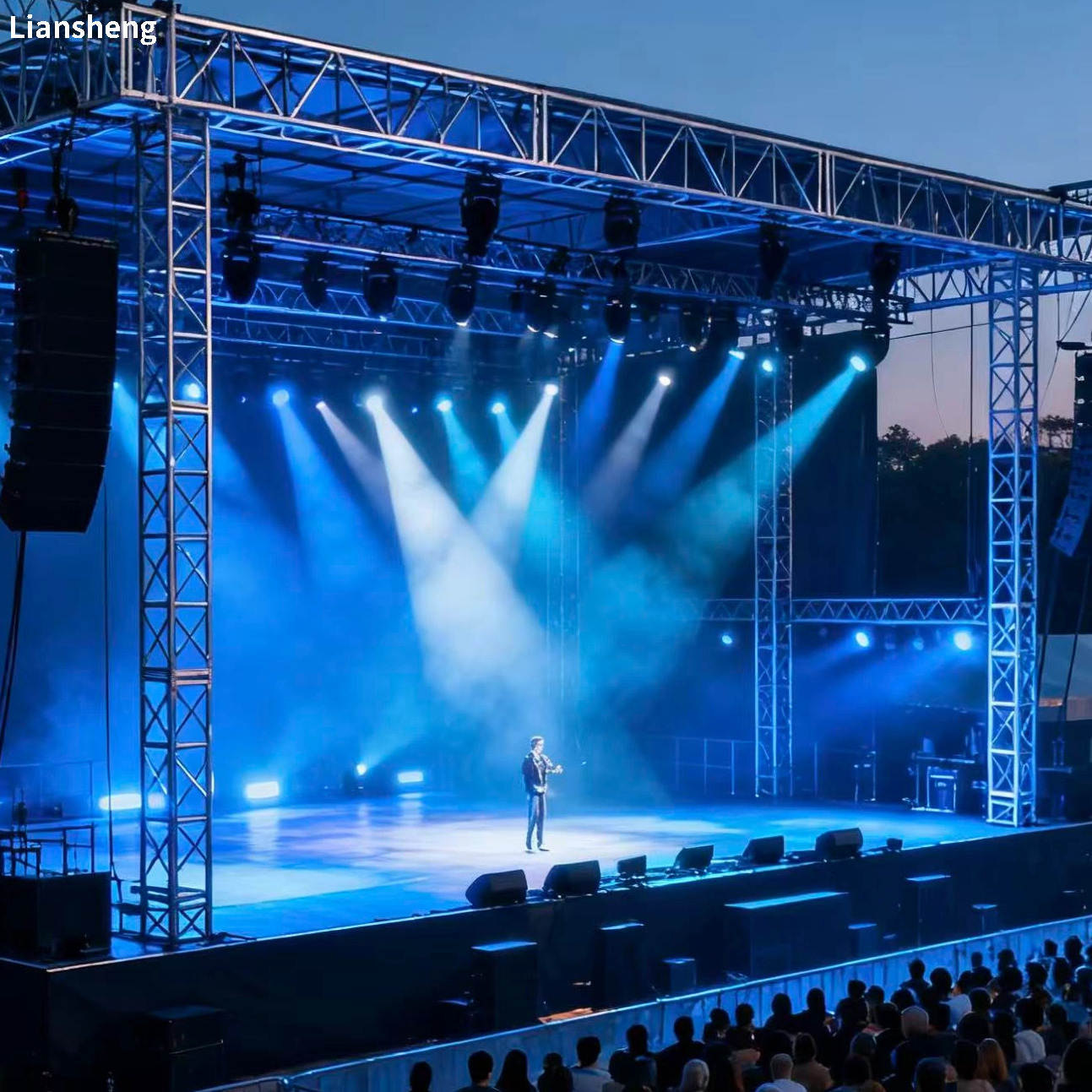 Spigot Truss, escenario y espectáculo de luces para conciertos al aire libre 