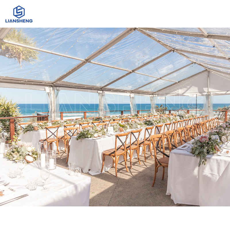 Liansheng · Pabellón del Cielo | Carpa para bodas panorámica de PVC transparente de 20m x 30m (modelo personalizado)