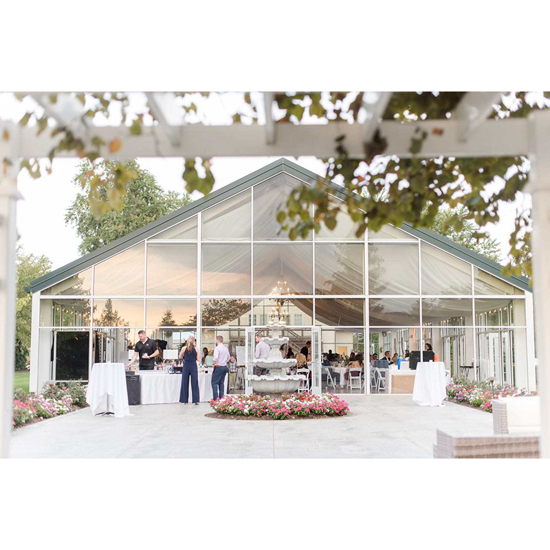 Carpa de aluminio grande de lujo para exteriores, carpas blancas para bodas y fiestas con forma de A, para eventos de 200, 300 y 500 personas