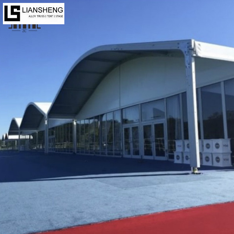 Carpa con techo curvo – Carpa para eventos con estructura de aluminio
